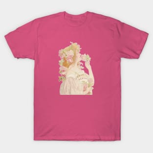 Art Nouveau Flower Woman T-Shirt